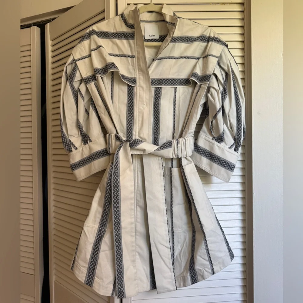 Acler Kingsway Collared Stripe Mini Dress - Picture 2 of 8
